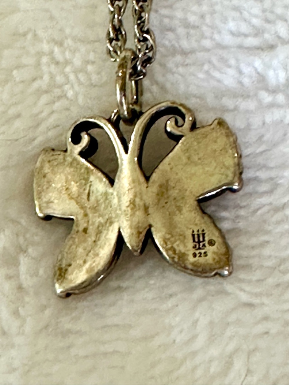 James Avery - silver butterfly charm and chain - Picture 8 of 8
